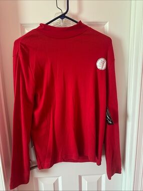 Kim Rogers Red Cowl Neck Sweater